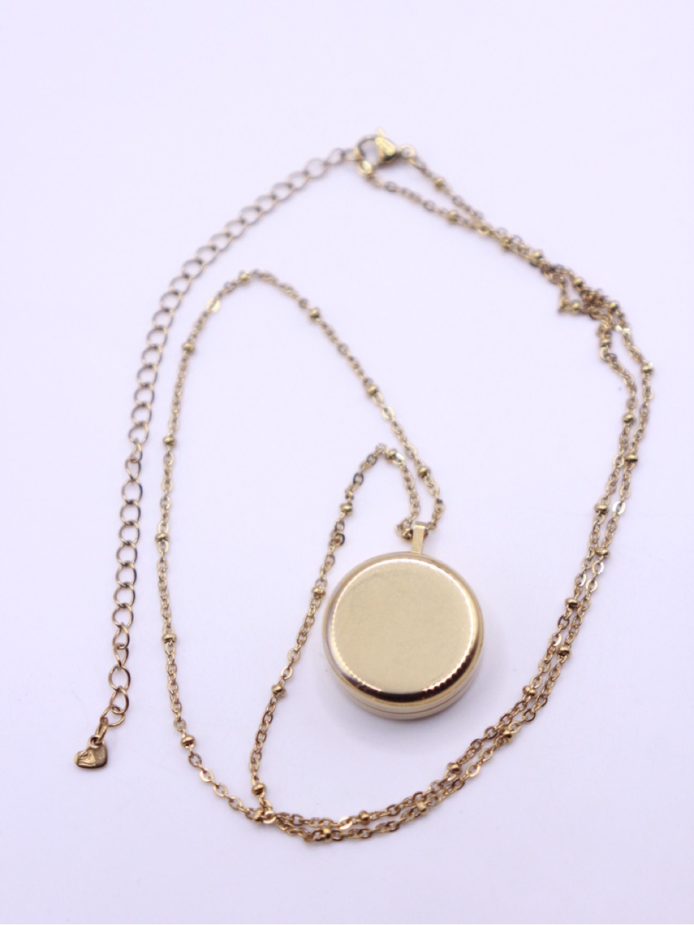 PILL THING GoldTone Pill Box Necklace